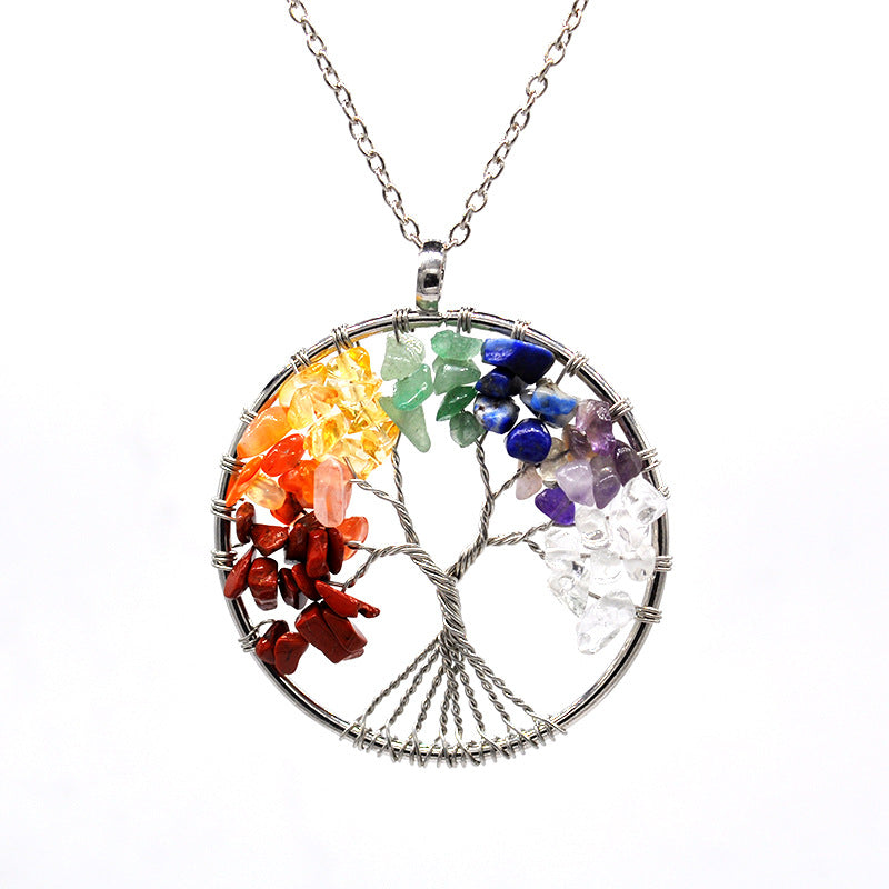 Tree Necklace Chakra Tree Of Life Multi Color Options