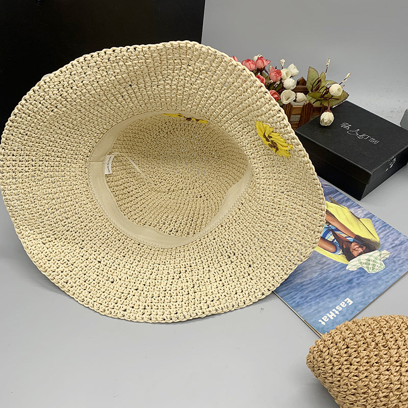 Daisy Folding Beach Straw Hat