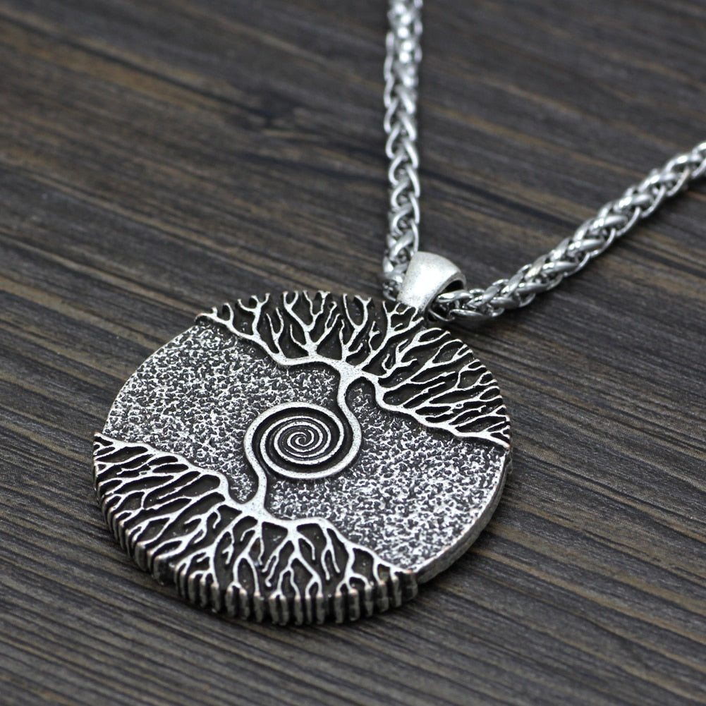 Nordic Mythology Tree Of Life Double Sided Pendant Necklace