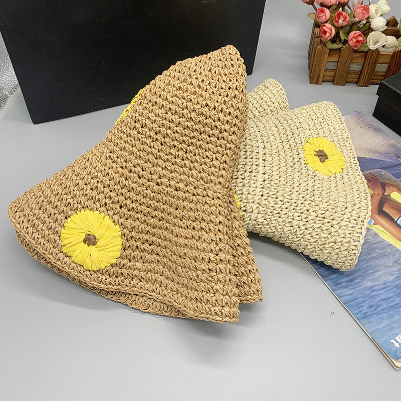 Daisy Folding Beach Straw Hat