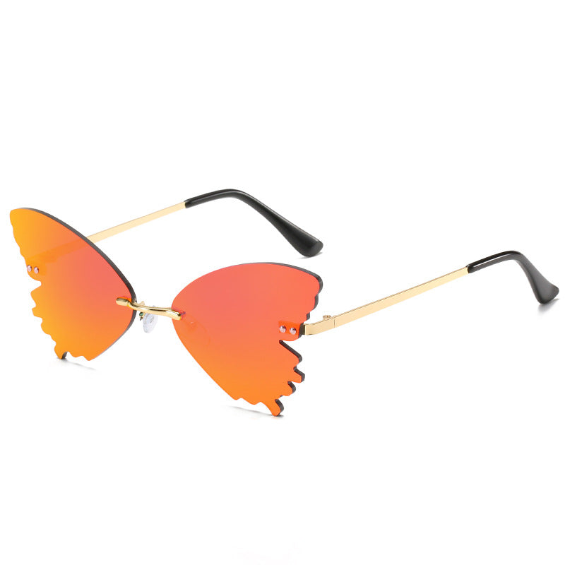 Butterfly Rimless Sunglasses