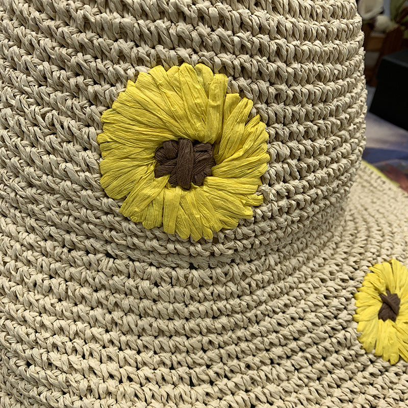 Daisy Folding Beach Straw Hat
