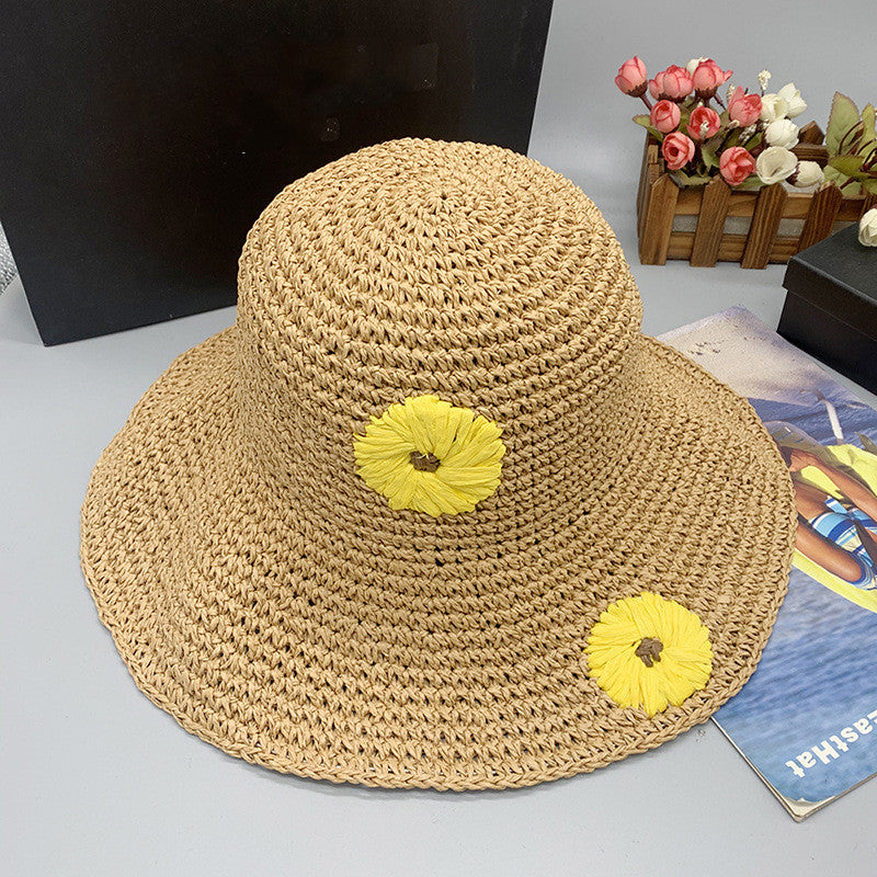 Daisy Folding Beach Straw Hat