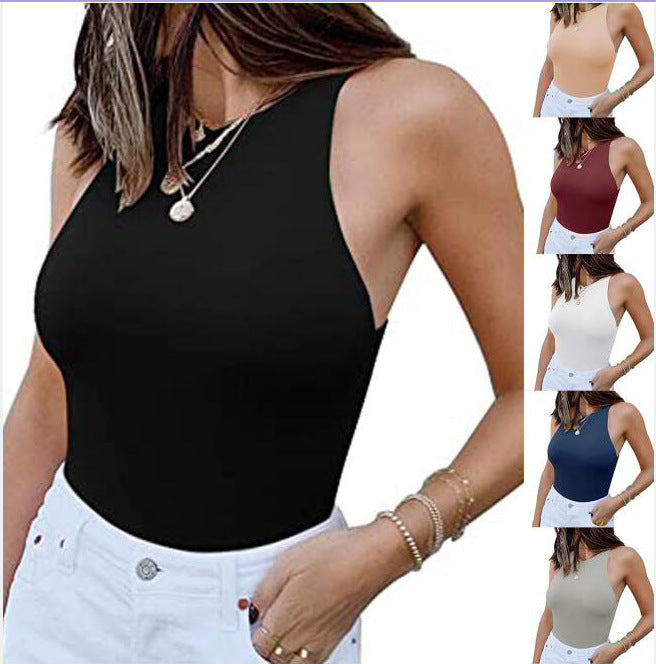 Beachy Cover Ups' Sleeveless Halter Neck Tank Tops in different colors.
