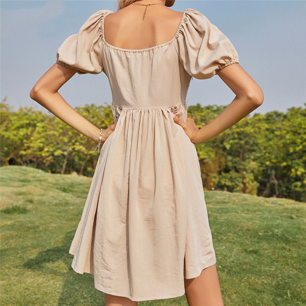 High Waist French Dresses - Beachy Cover Ups