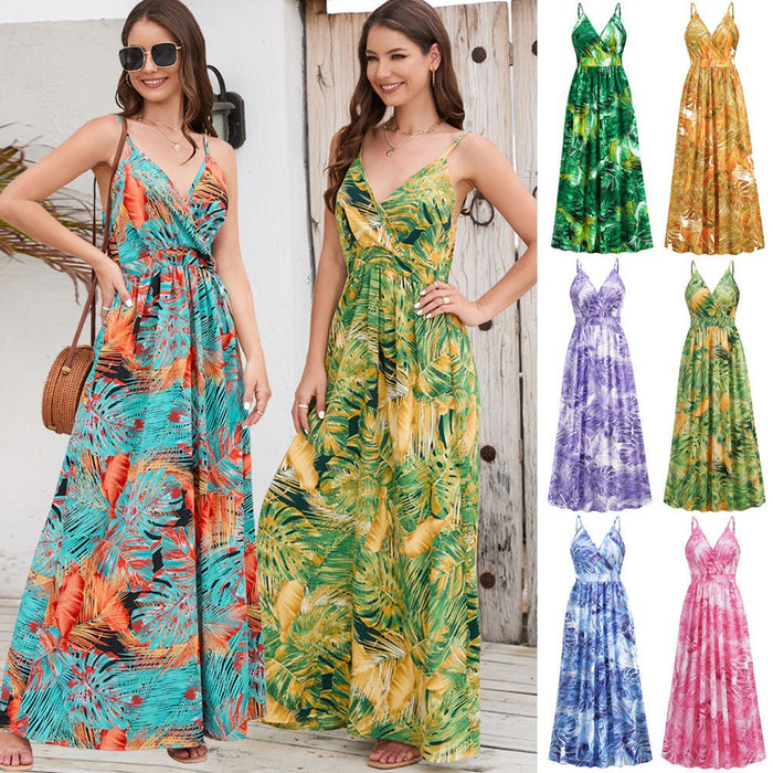 Long Floral Summer Beach Dress - Beachy Cover Ups