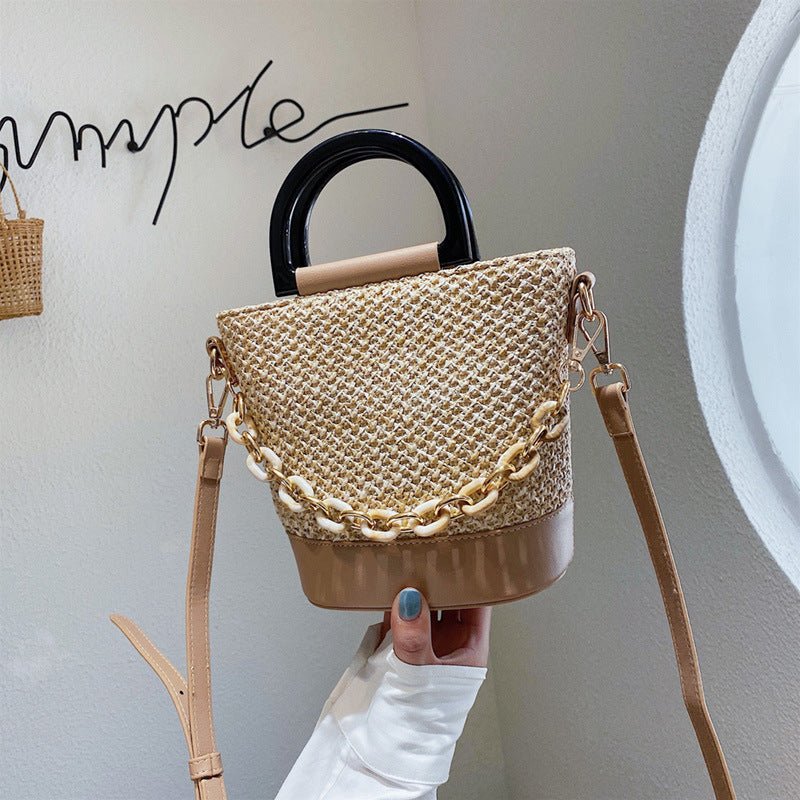 Straw Beach Handbag - Beachy Cover Ups