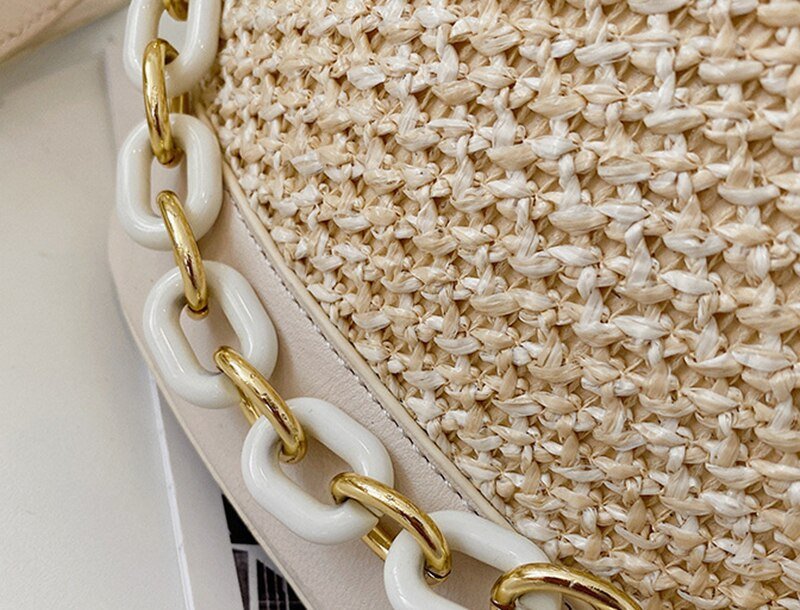 Straw Beach Handbag - Beachy Cover Ups