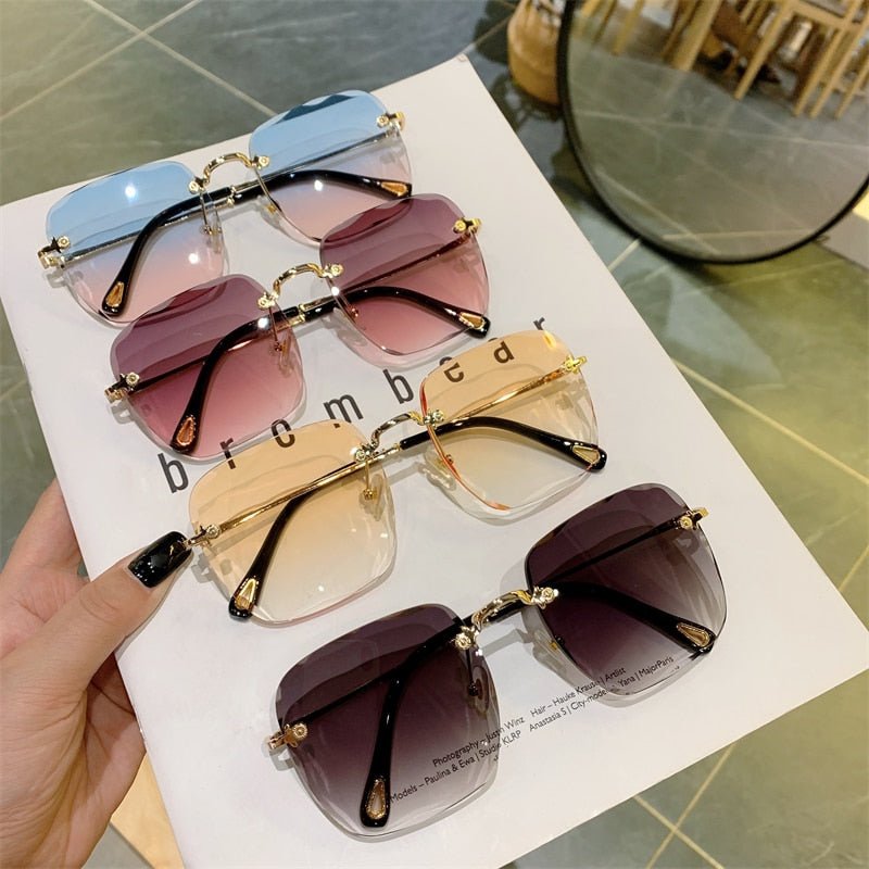Vintage Frameless UV Sunglasses - Beachy Cover Ups