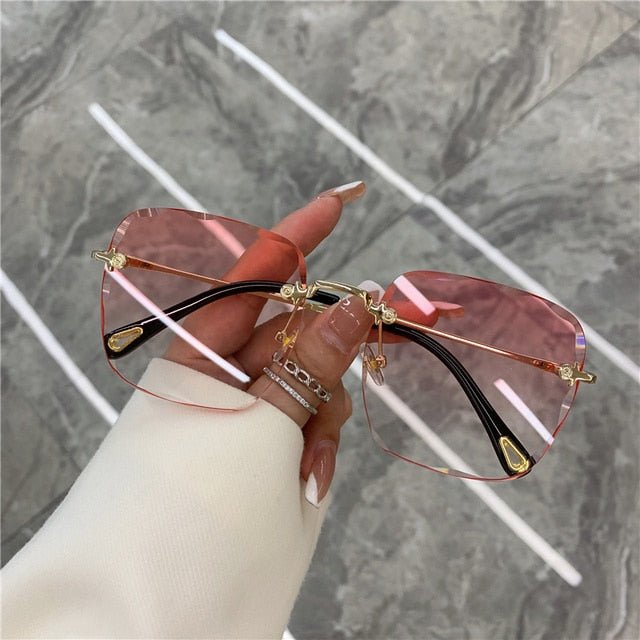 Vintage Frameless UV Sunglasses - Beachy Cover Ups