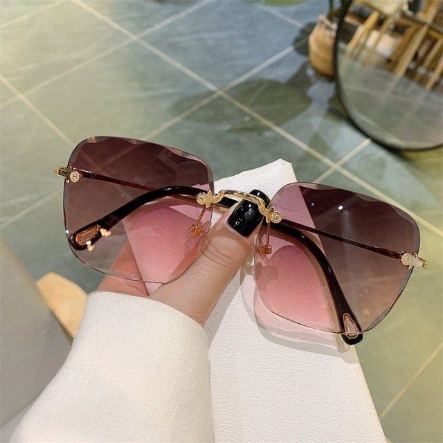 Vintage Frameless UV Sunglasses - Beachy Cover Ups