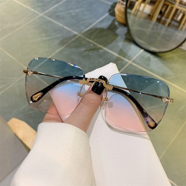 Vintage Frameless UV Sunglasses - Beachy Cover Ups